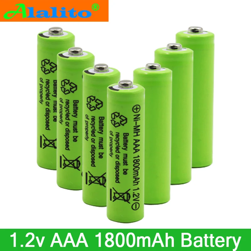 4/8/12/16/20 шт Alalito AAA 1800mAh 3A 1 2 V Ni MH желтая аккумуляторная батарея для MP3 RC игрушки
