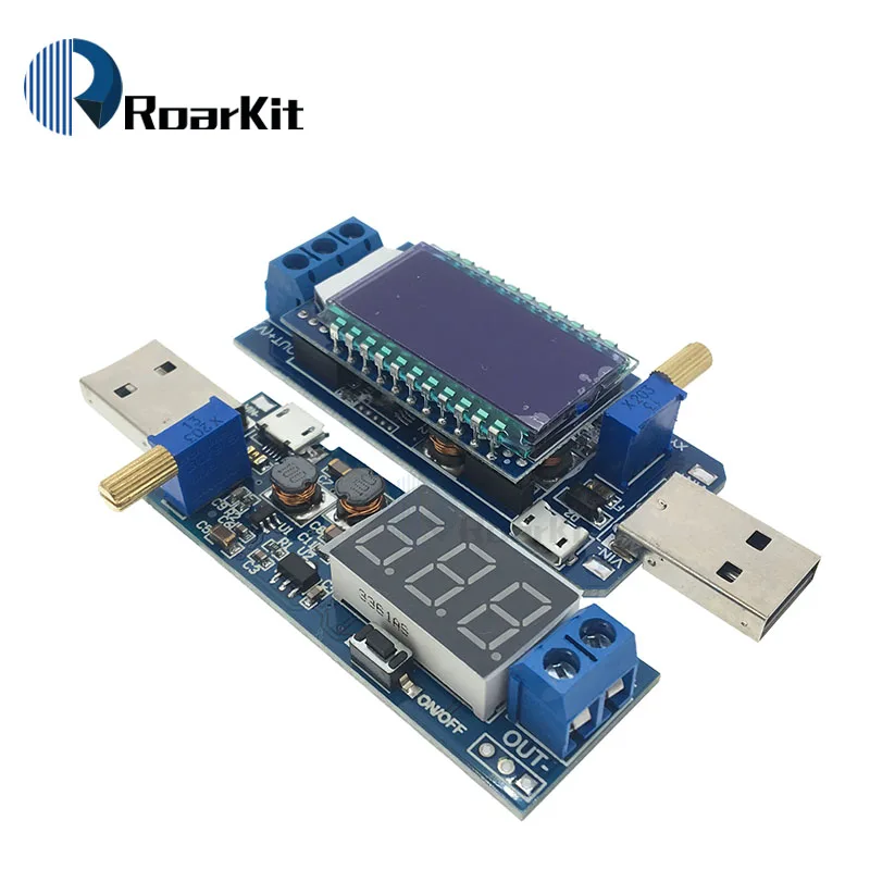 USB понижающий модуль питания DC 5 В до 3 В/9 В/12 с ЖК дисплеем Регулируемый