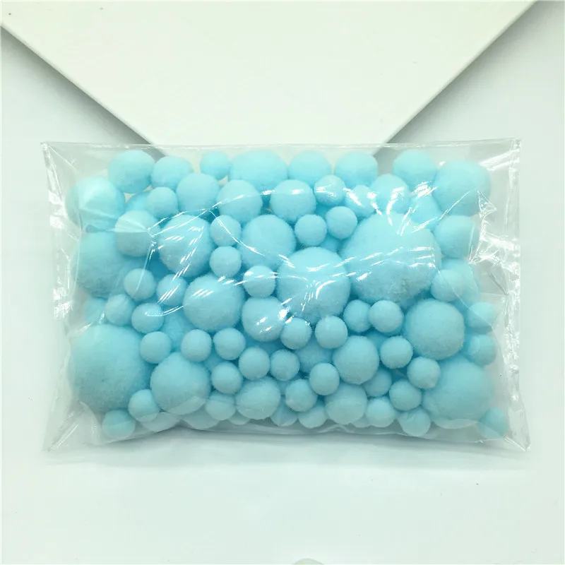 Mix C25 Sky Blue 20 г мульти размер смешанные цвета помпон мех ремесло DIY мягкие помпоны бальное свадебное украшение/клей на ткани аксессуары от 8 мм до 30 мм - Цвет: Mix C25 Sky Blue