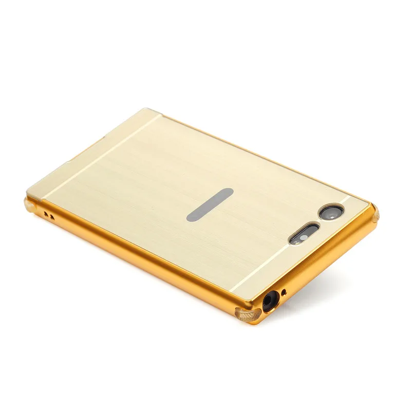 Для sony X Compact F5321 чехол пластинчатый Металл оправа с щеткой для задней крышки