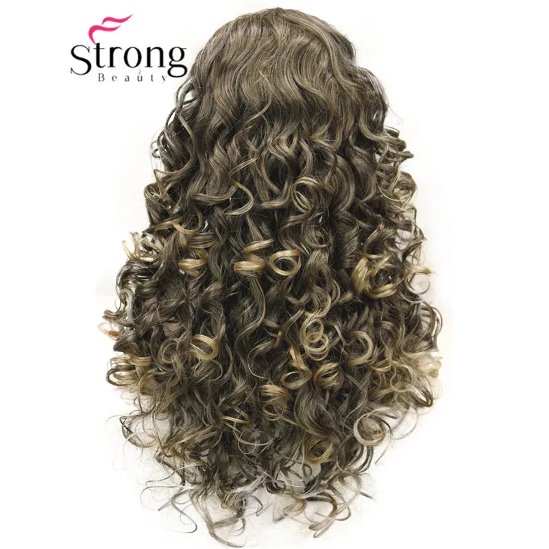 StrongBeauty 26 дюймов длинные волнистые блонд микс синтетический парик Полный парики для женщин выбор цвета
