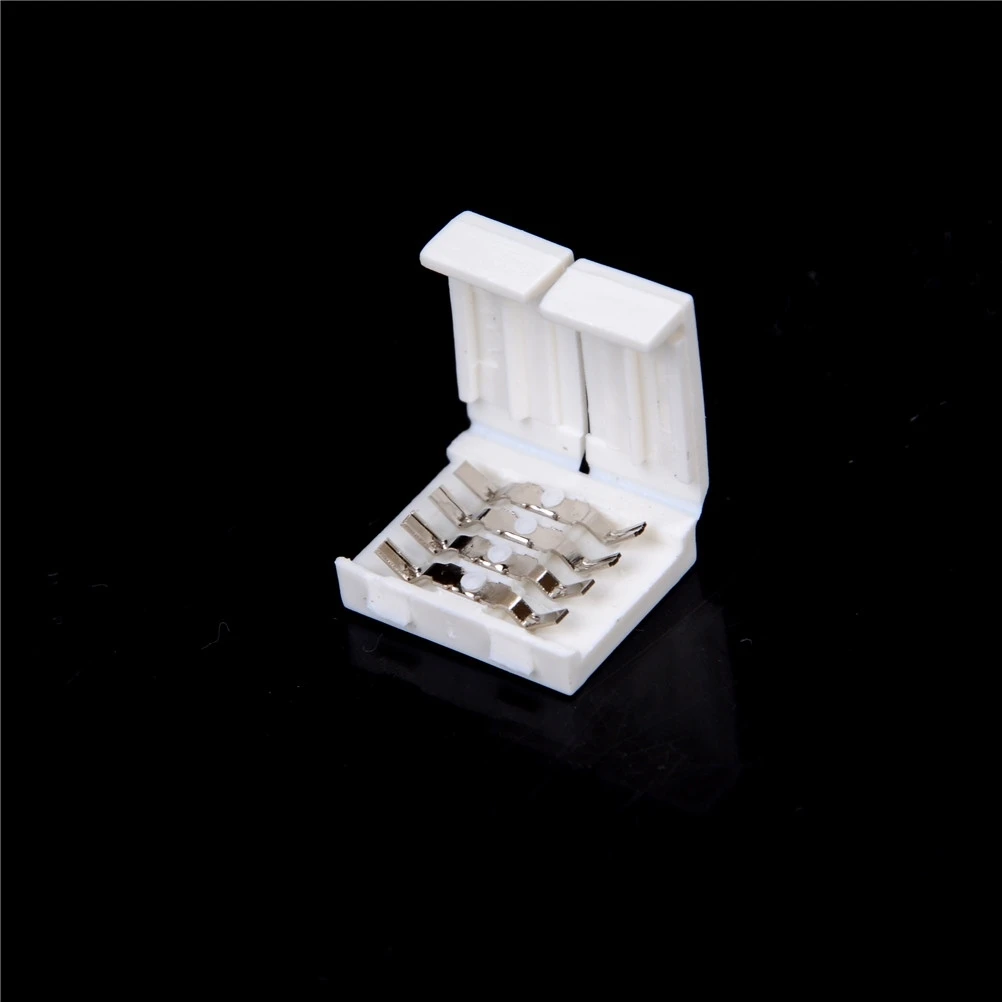 10 шт./лот Solderless мм 4 Pin RGB Светодиодная лента коннектор адаптер для 5050 оптовая