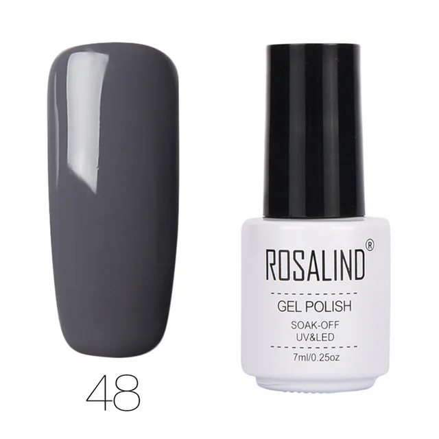 RC48 Гель ROSALIND 1 лак 7 мл 01-58 чистый цвет серия Гель лак для ногтей отмачиваемый УФ-лампа для маникюра ногтей полуперманентные Лаки - Цвет: RC48