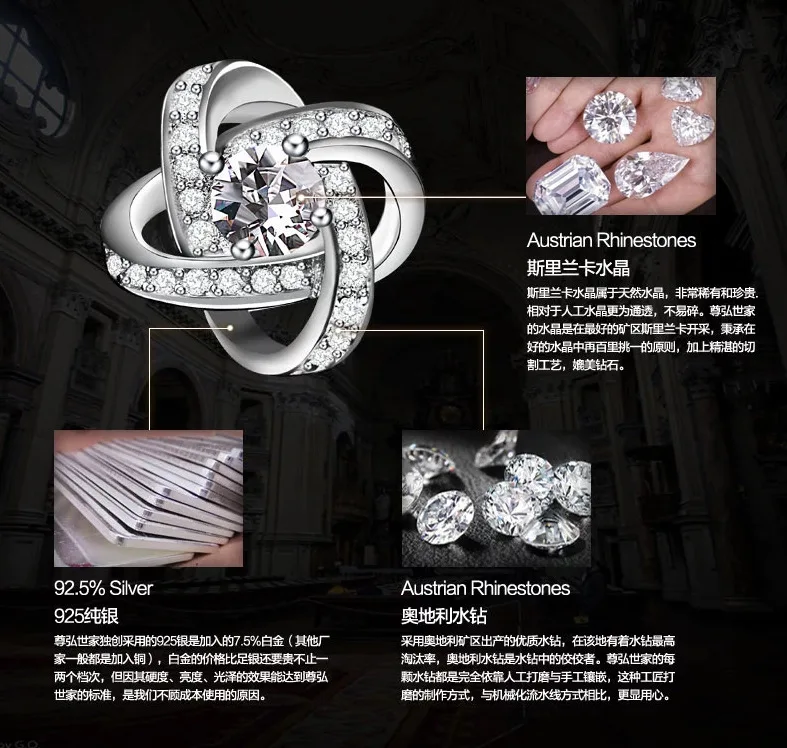 Инкрустированные серьги из циркона с покрытием белой меди популярные