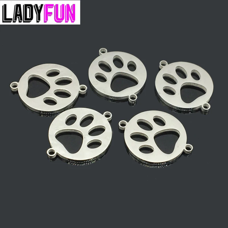 Подвеска Собачья лапа из нержавеющей стали 100% не потускнеет оптовая продажа