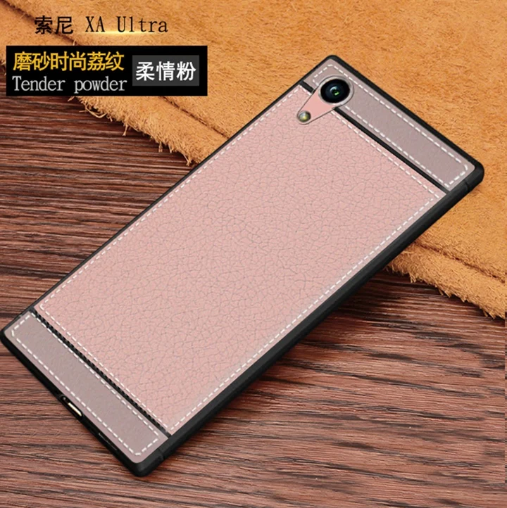 Чехол для Xperia XA Ultra Funda кожаная текстура мягкий силиконовый чехол Coque Sony F3211 F3212 F3215