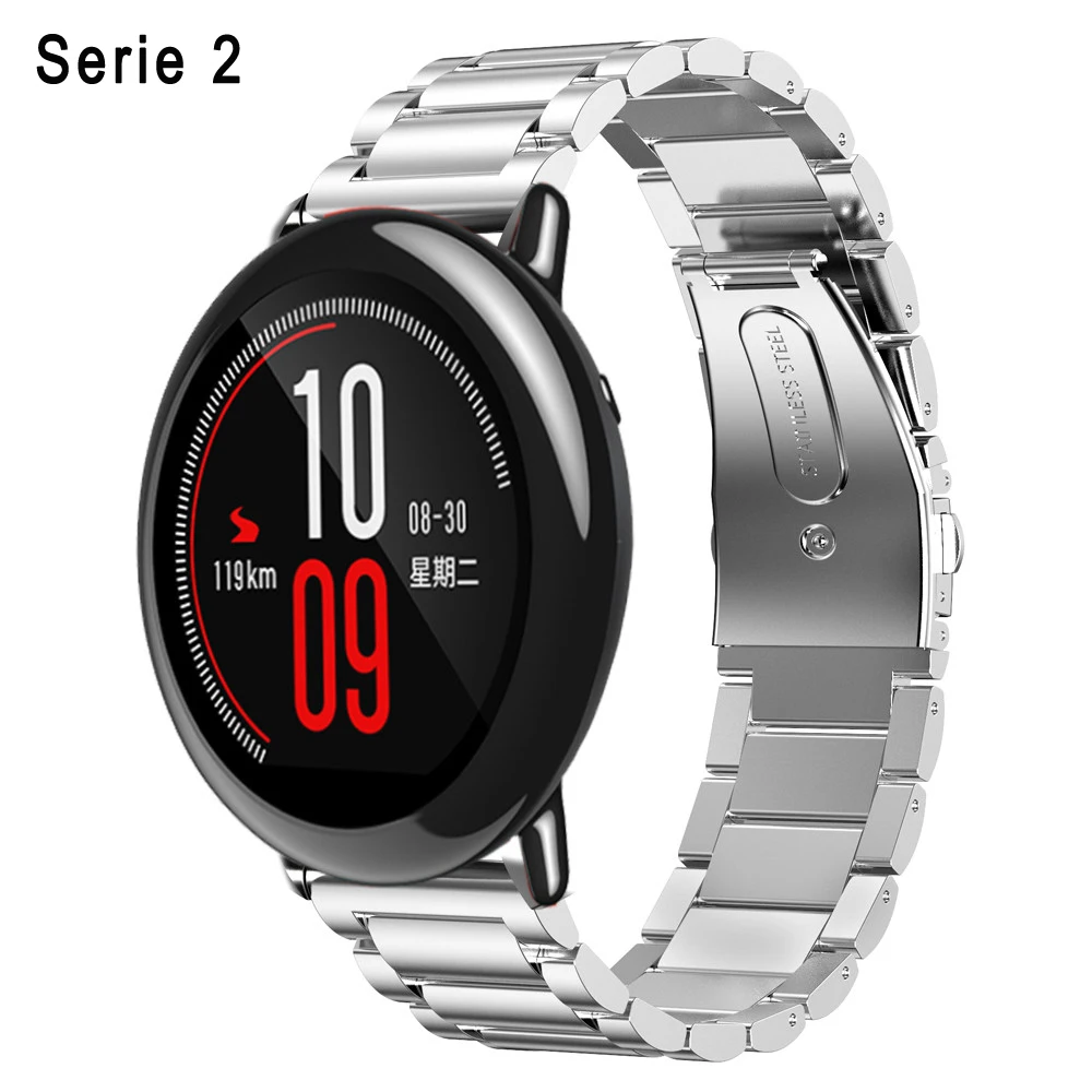 Браслет Amazfeel 22 мм для Amazfit ремешок для Huami Amazfit Pace Stratos 2 металлический браслет из нержавеющей стали браслет Amazfit 2 ремешок