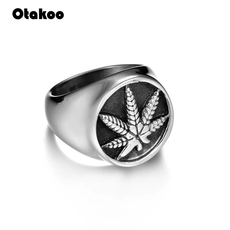 Otakoo Equisite кольцо из нержавеющей стали с изображением сорняков религиозное