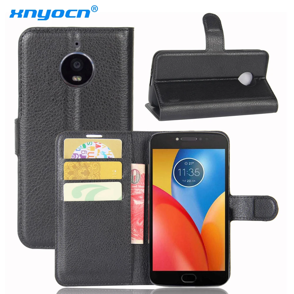 Чехол Xnyocn для Motorola Moto E4 Plus 5 дюйма роскошный откидной из искусственной кожи