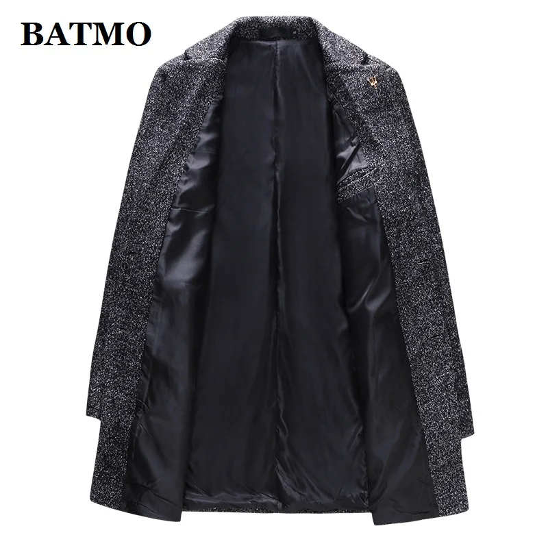 BATMO Новое поступление осенний высококачественный шерстяной Тренч для мужчин, мужские шерстяные куртки больших размеров M-5XL F15