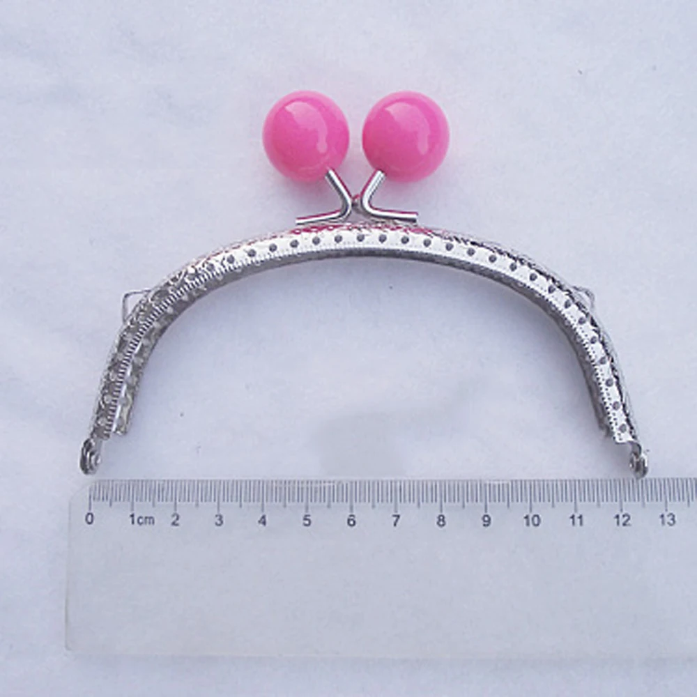 12,5 см поцелуй конфетный шар пряжка дизайн дуги Рифленый Край DIY Женская сумочка фурнитура металлическая застежка кошелек рамка аксессуары 10 шт./лот