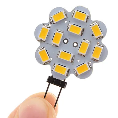 G4 светодиодный 12В 3 Вт 12* SMD5630 270LM светодиодный светильник g4 кукурузная лампа для дома