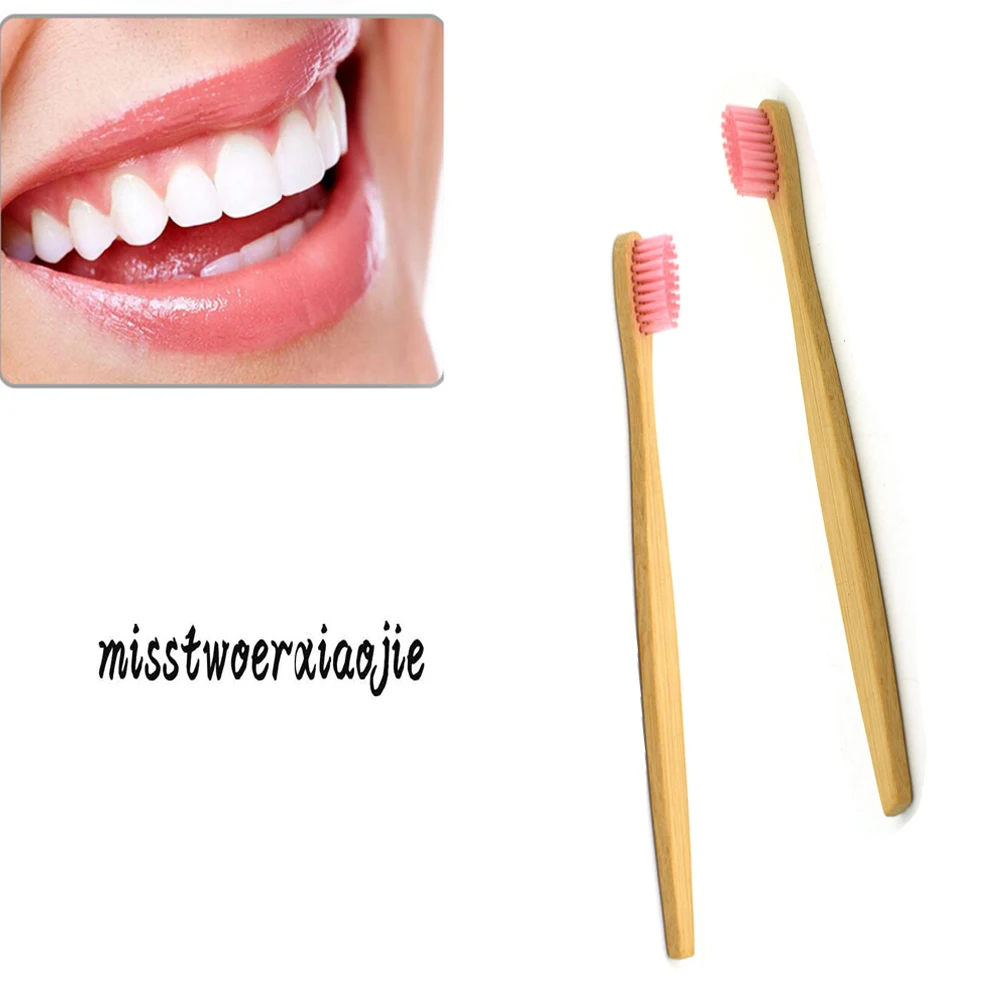 10 шт./лот Бамбуковая зубная щетка мягкая Экологически чистая деревянная уход за