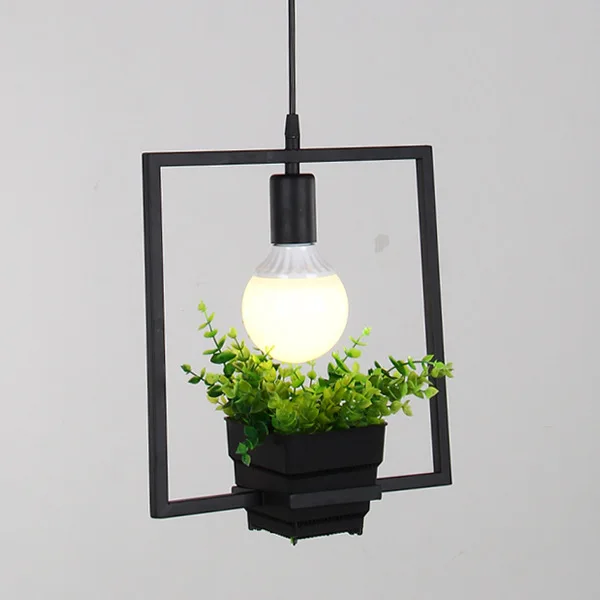 Креативный современный простой цветочный горшок подвесные светильники черный