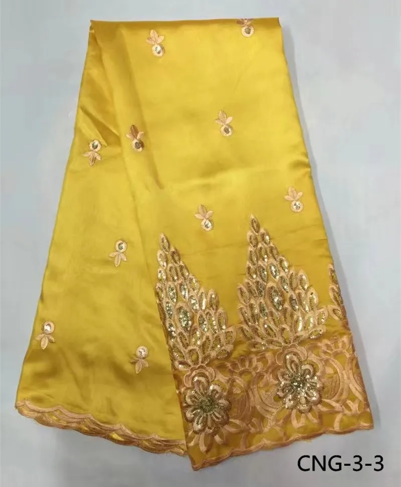 Дешевая красная африканская атласная ткань с вышивкой бисером оптовая продажа георгиевской кружева 5 цветов доступно CNG-3