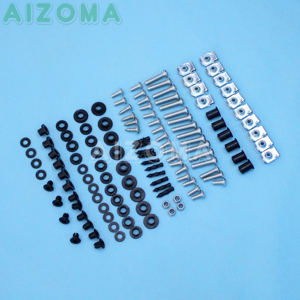 115 шт. полный комплект для установки болтов-обтекателей фиксации шайб Suzuki gsx r600 r750