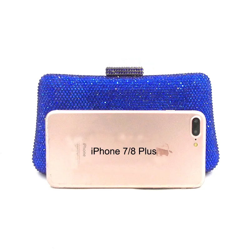 Женская вечерняя сумка-клатч с кристаллами роскошная простая сумка через плечо