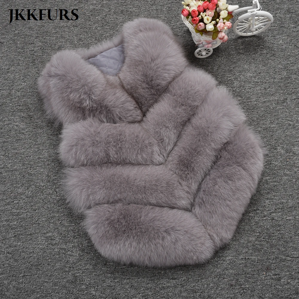 

30 Colours Real Fox Fur Vest 4 Rows Women's Winter Fashion Genuine Fur Gilet Waistcoat 2021 New Top Quality S7164