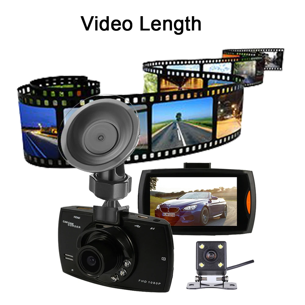 Podofo двойной объектив G30 Автомобильный видеорегистратор FHD 1080P видео регистратор с резервной камерой заднего вида видеокамера ночного видения Dashcam