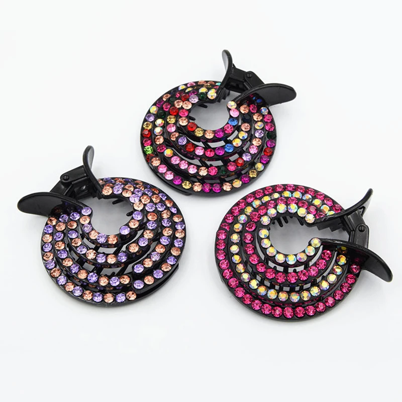 1 шт. заколка гнездо для волос с кристаллами| |