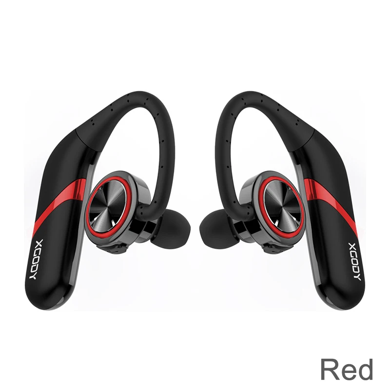 Красный XGODY S800 TWS Bluetooth наушники 5,0 стерео HIFI Звук беспроводные Bluetooth наушники с микрофоном для iphone xiaomi - Цвет: Красный