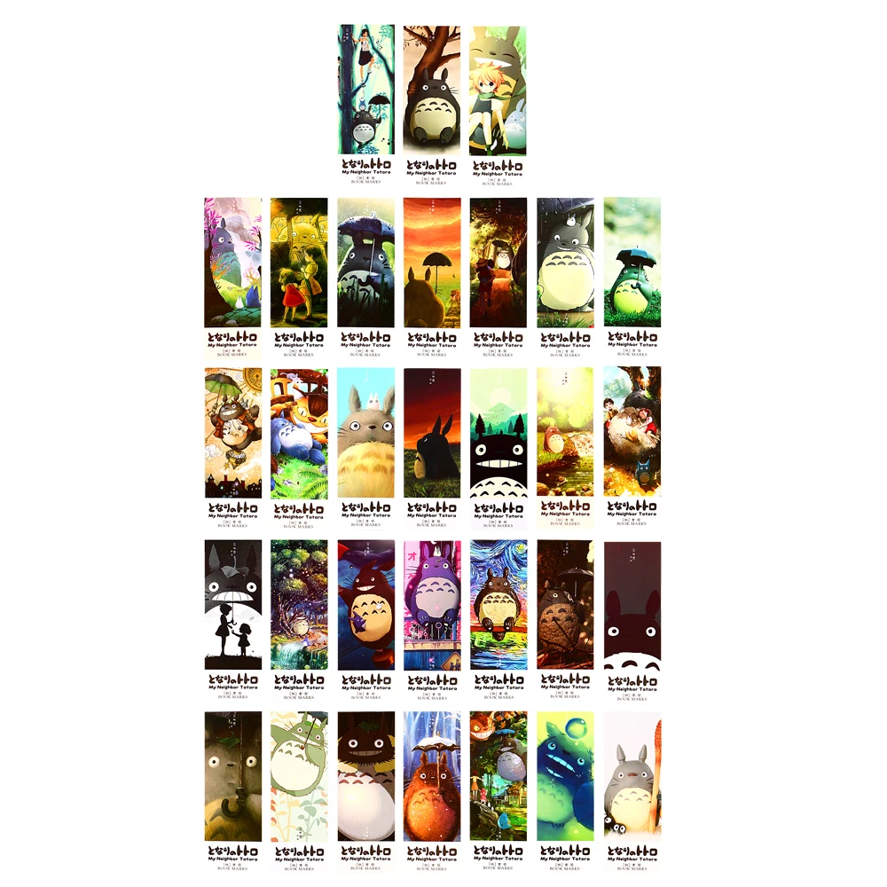 30 шт./лот Totoro закладки мультфильм Бумага Закладка корейский Забавный подарок