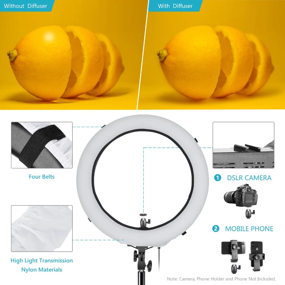 Neewer камера фото SMD LED кольцо свет комплект для видео портретной и фотографии