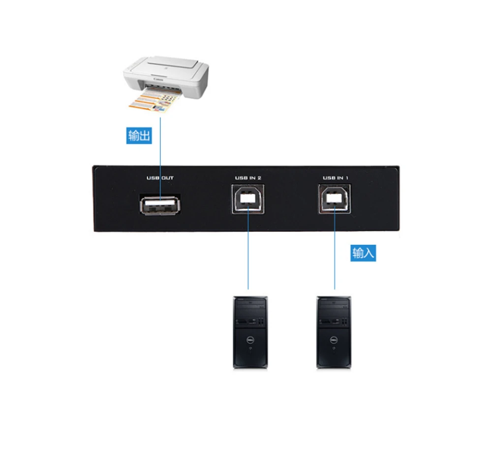 MT-Lamoda кнопка 2 Порты и разъёмы USB 2.0 принтерам коммутатор адаптер Box для принтера