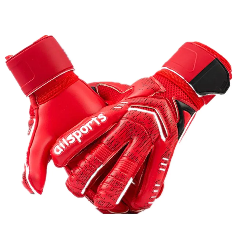 882 red gloves Мужские профессиональные футбольные вратарские перчатки, прочные, 5, защита пальцев, утолщенные, 4 мм, латексные, Детские вратарские перчатки - Цвет: 882 red gloves