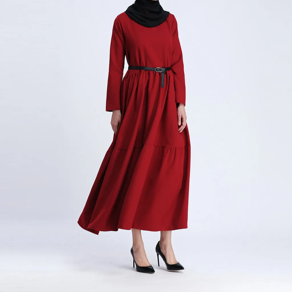 Новая модная мусульманская абайя Платье женское 2019 мусульманское Макси платье