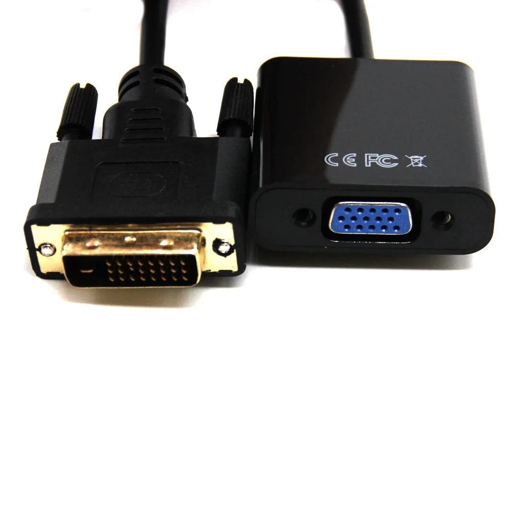 Кабель адаптер DVI VGA внешний 1080P кабель 24 + 1 25 Pin папа 15 мама видеоконвертер для ПК