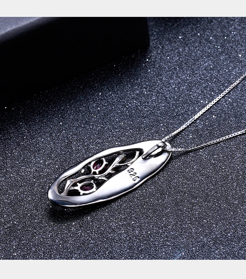 Ювелирный балет, 1.2Ct, натуральный родолит, гранат, массивная подвеска, 925 пробы, серебро, оригинальная подвеска ручной работы, ожерелье для женщин