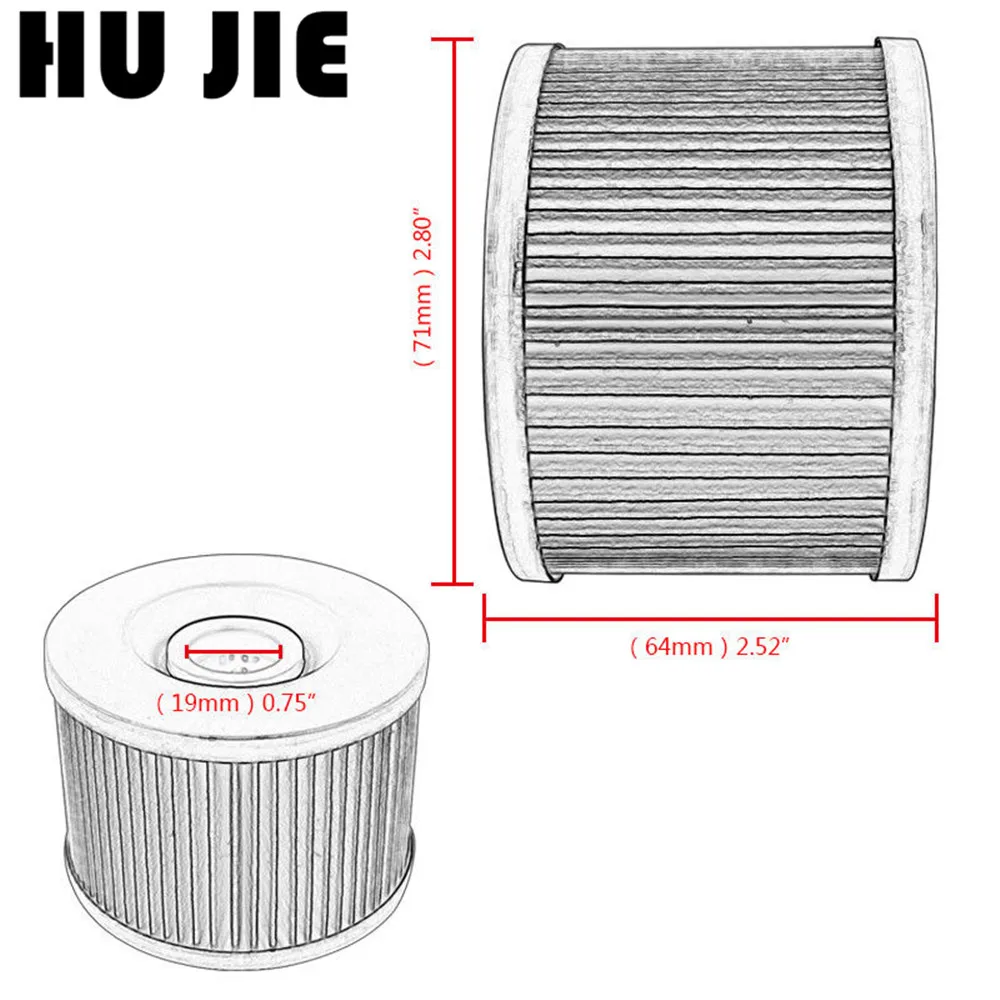 

6 x Motorcycle Oil Filter For Suzuki GS 250/300/400/425/450/500/550/650/700/750 GR650 GSF 400 Bandit