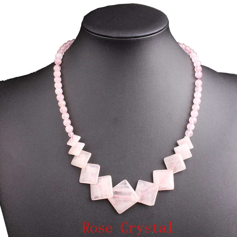 Ожерелье и подвески женские с квадратными бусинами из черного оникса - купить по