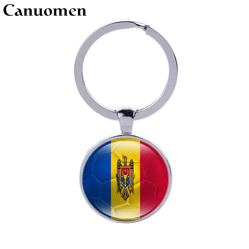 Canuomen мексиканский флаг брелоки с футбольной тематикой Macedonia Moldova стеклянный