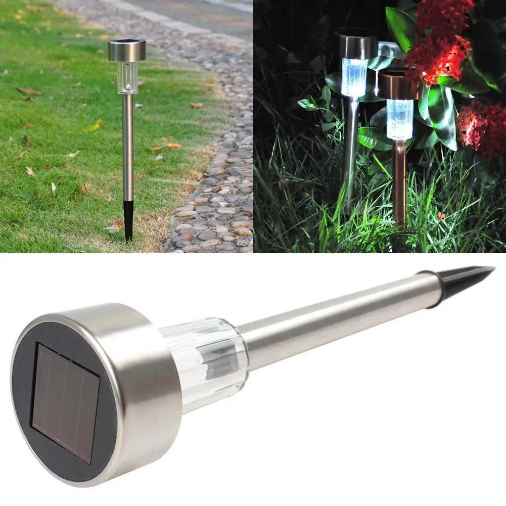 1 шт. Солнечная энергия LED Спайк пятно света Сад Открытый Нержавеющая сталь пейзаж