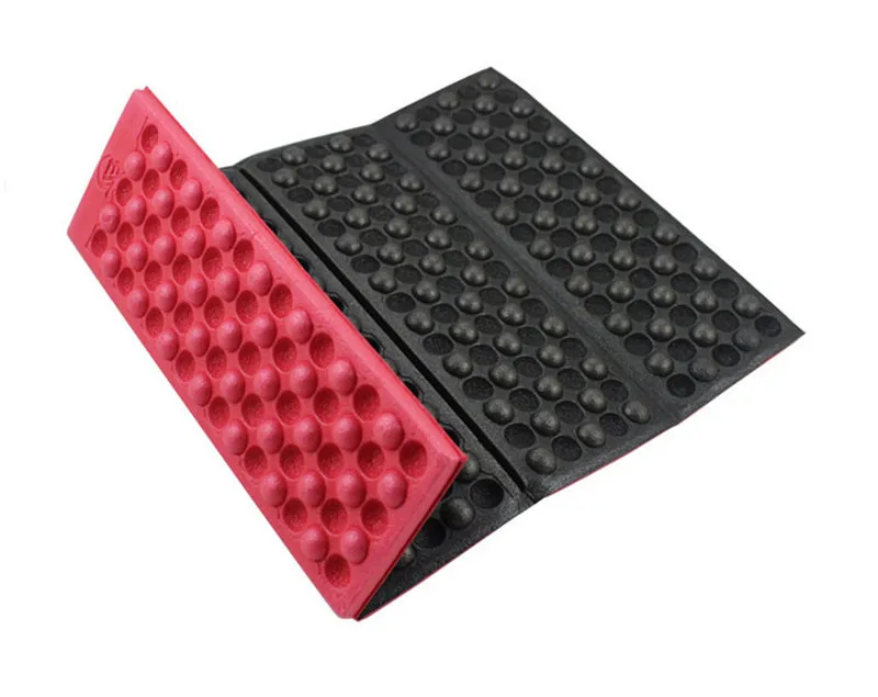 red and black Складной походный коврик для отдыха на открытом воздухе, водонепроницаемый Пляжный коврик для сиденья, EVA, стул для пикника, подушка для сиденья, туристическое снаряжение - Цвет: red and black