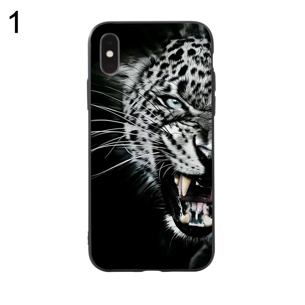 Мода животных леопардовым узором Защитный чехол Крышка для iPhone X 6 S 7 8 плюс |