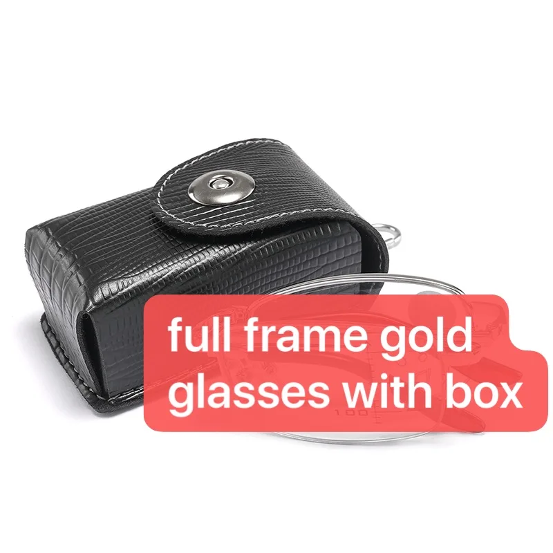 Full frame gold-BOX GLAUSA мульти-фокус прогрессивные очки для чтения мужские и женские складные диоптрические пресбиопические складные мужские+ 1,0+ 1,5+ 2,0+ 2,5+ 3,0+ 3,5 - Цвет оправы: Full frame gold-BOX