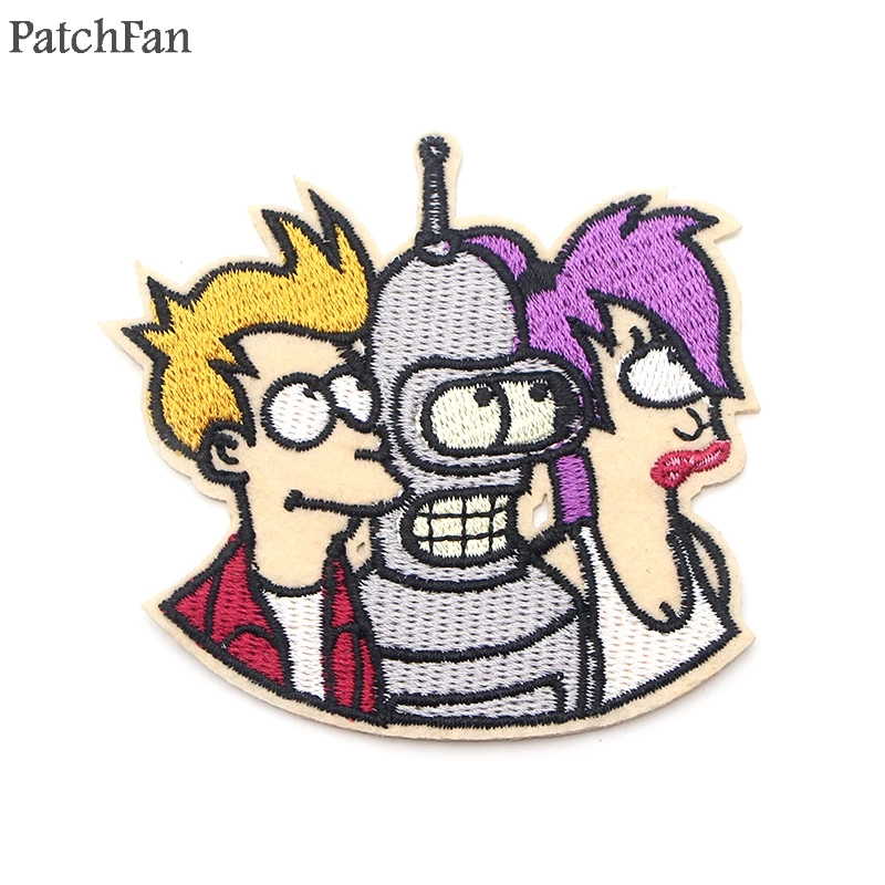 2 Patchfan Futurama письмо Железная на футболке одежда вышитые патчи для DIY одежды куртка сумка Джерси значки-наклейки A1206 - Цвет: 2