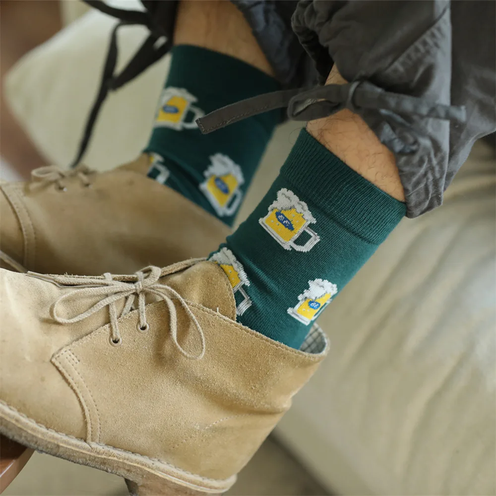 Смешные носки Харадзюку еда Гамбург/Пицца/суши милые женские Divertidos молоко