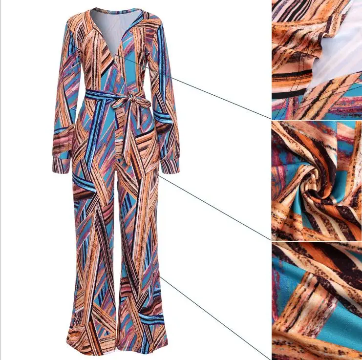 Новая осень и зима 2018 модный Африканский стиль сексуальный геометрический цвет