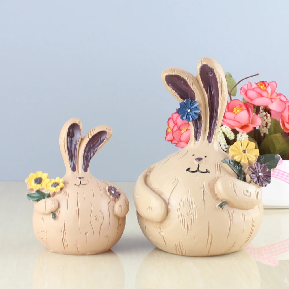 2 шт. статуэтка кролика из смолы для украшения дома|ornaments|ornament statueornamental decoration |