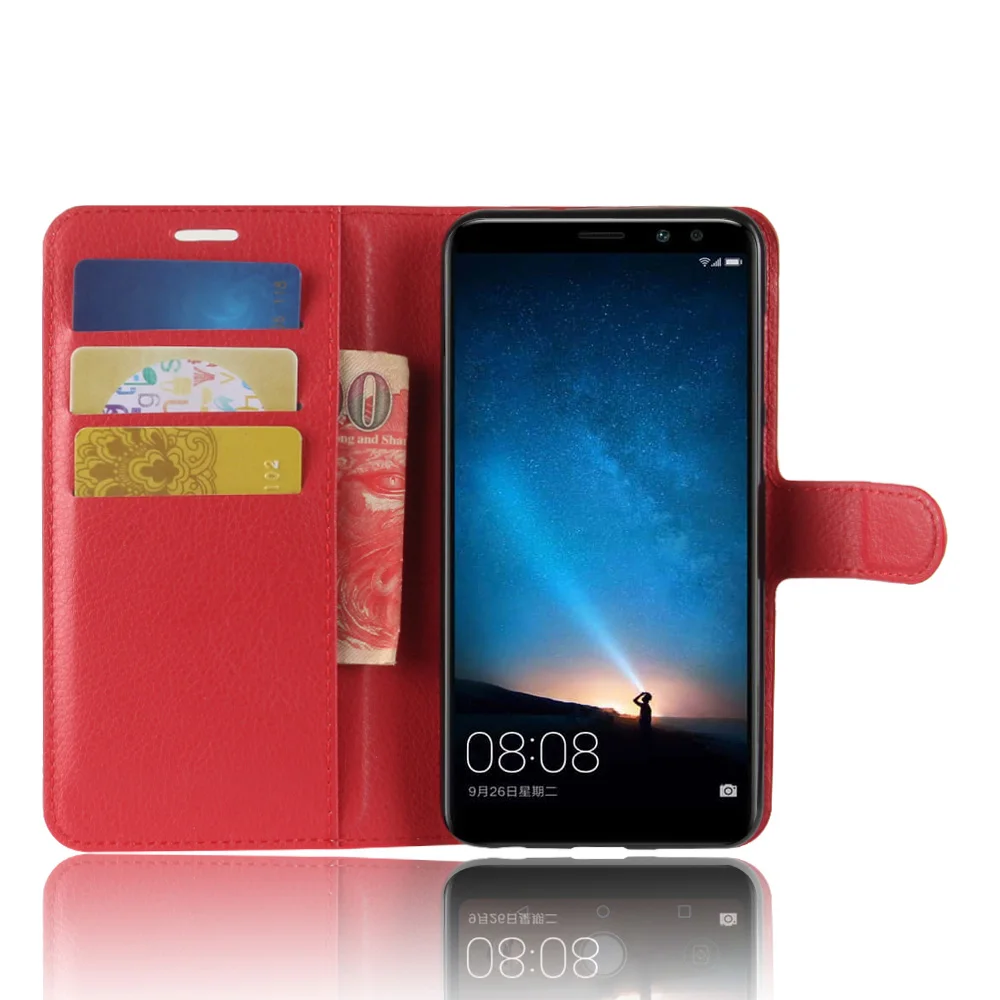 Роскошный чехол для huawei nova 2i обложка на заднюю панель из искусственной кожи с