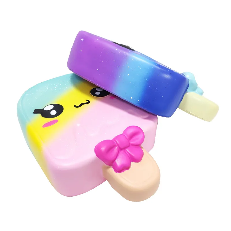 Бесплатная доставка 2 шт много-мягкими PU игрушки 28 см jumbo мороженое редко мягкими