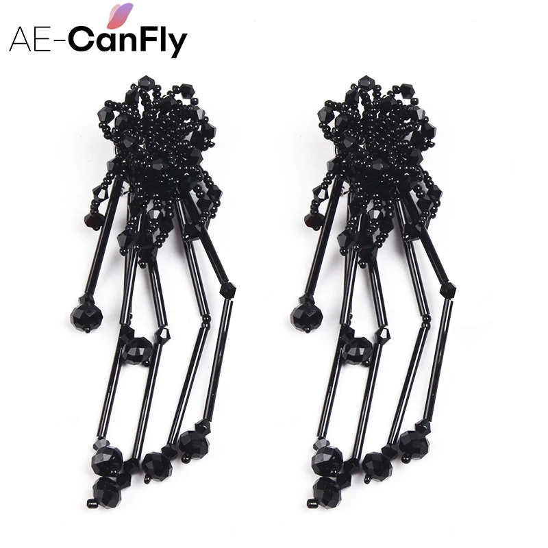 AE-CANFLY уникальный Дизайн Марка Кристалл мотаться серьги падения для Для женщин