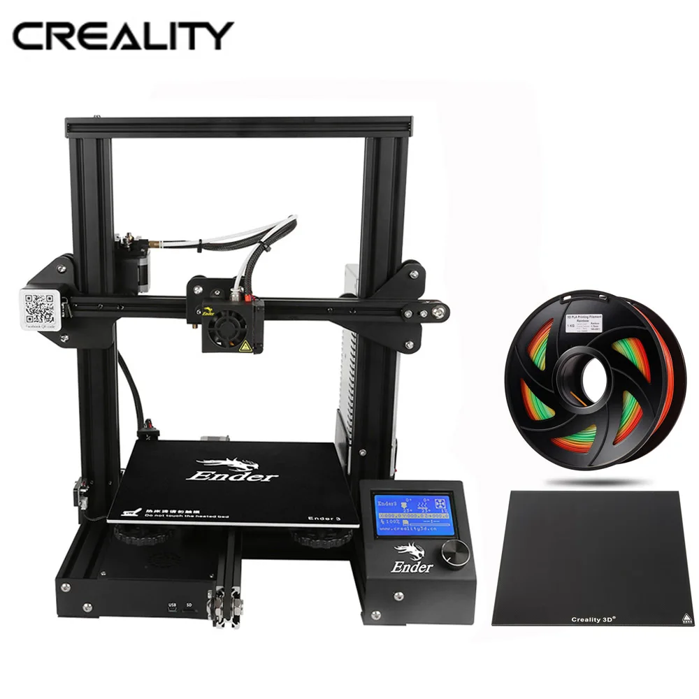 Ender 3 glass PLA Creality 3D Ender-3 3d принтер DIY комплект самостоятельной сборки Prusa I3 3d принтер с обновлением резюме печати мощность стекло вариант - Цвет: Ender 3 glass PLA