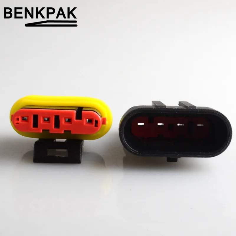 Автомобильный 4 контактный герметичный комплект электрических разъемов|electrical wire