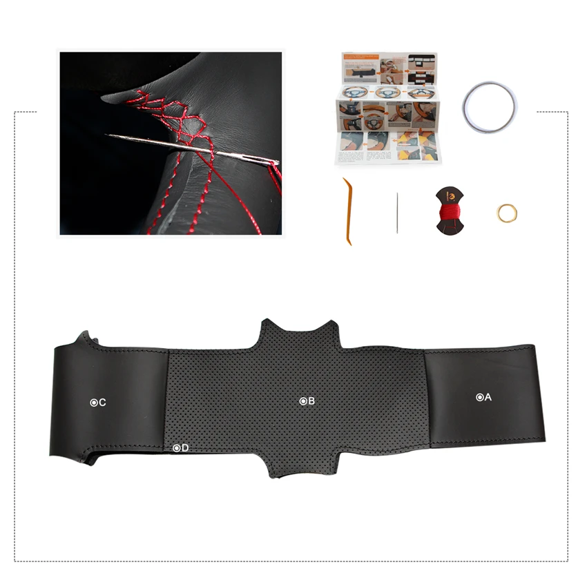 Чехол на руль автомобиля MEWANT из черной искусственной кожи для Renault Koleos 2007 2015 Samsung