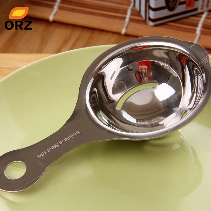 ORZ разделитель яичных желтков яиц белого цвета фильтр ложка пищевая нержавеющая